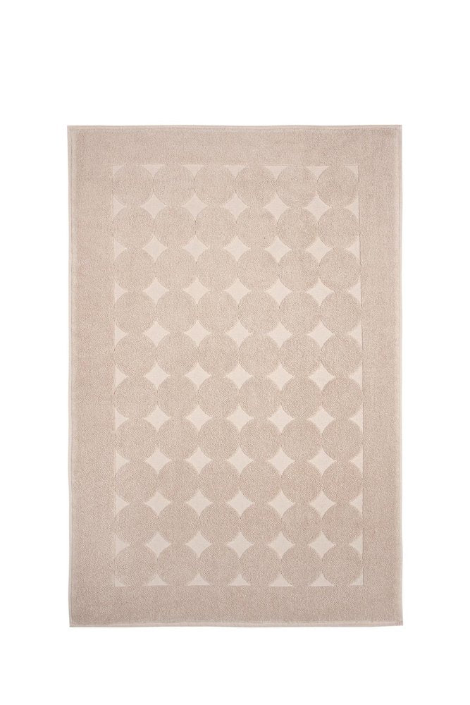 24" X 35" White Tone on Tone Polka Dot Turkish Cotton Bath Rug HomeRoots