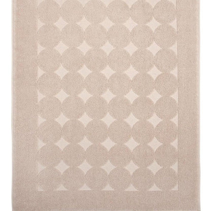 24" X 35" White Tone on Tone Polka Dot Turkish Cotton Bath Rug HomeRoots