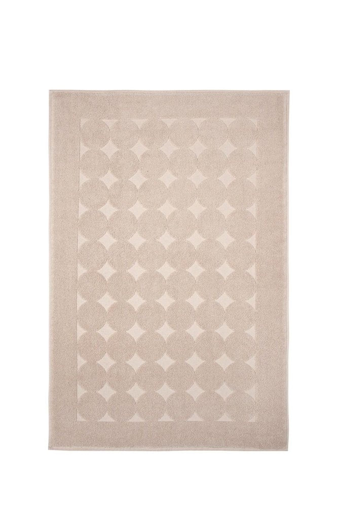24" X 35" White Tone on Tone Polka Dot Turkish Cotton Bath Rug HomeRoots