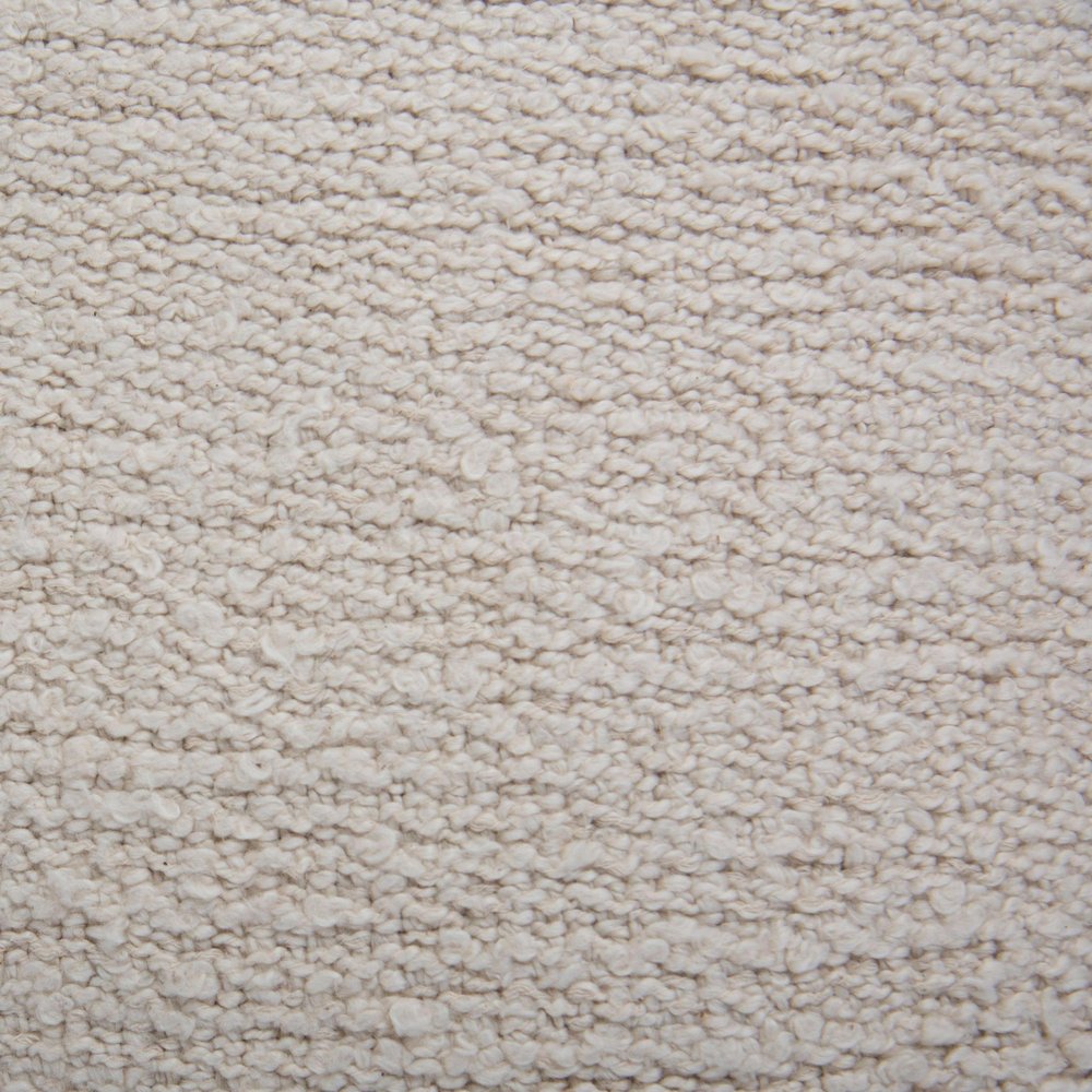 18" Beige and Natural Cotton Blend Cube Pouf Ottoman — view 8