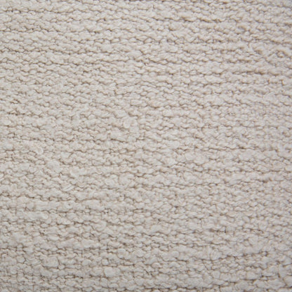 18" Beige and Natural Cotton Blend Cube Pouf Ottoman HomeRoots