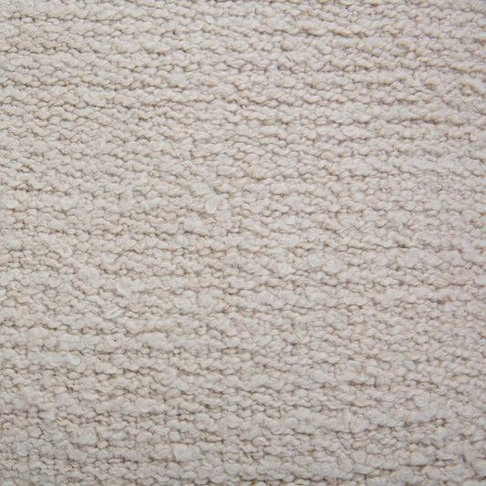 18" Beige and Natural Cotton Blend Cube Pouf Ottoman