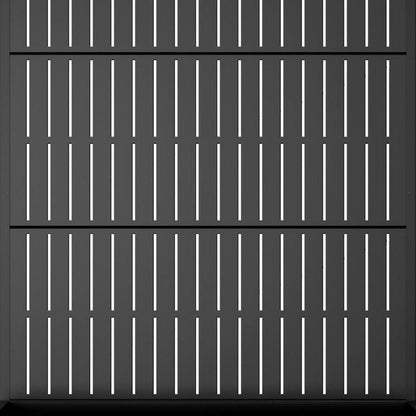 73" X 47" Black Striped Galvanized Metal Rectangular Planter Box HomeRoots