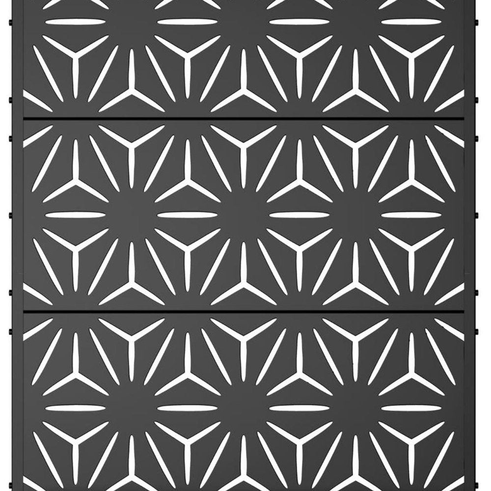 73" X 47" Black Geometric Galvanized Metal Rectangular Planter Box HomeRoots