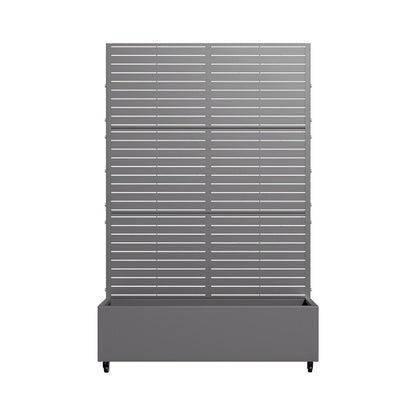 73" X 47" Gray Striped Galvanized Metal Rectangular Planter Box HomeRoots
