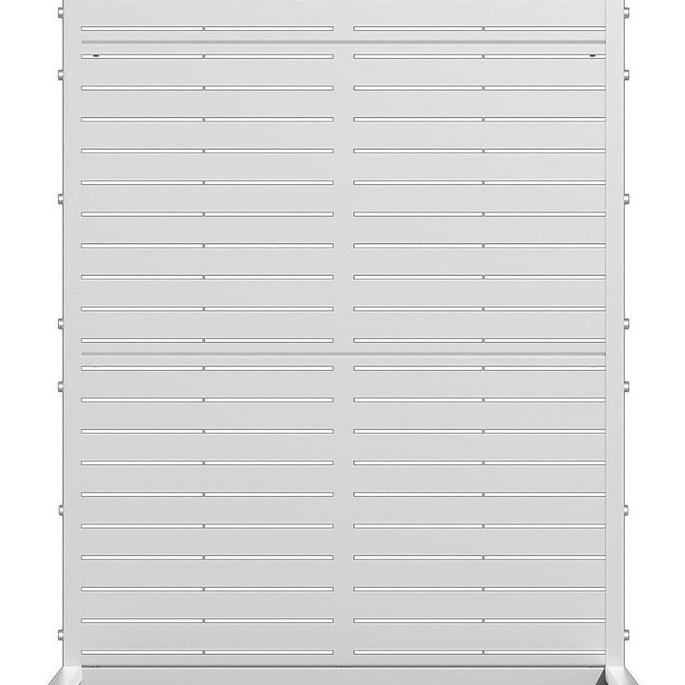 73" X 35" White Striped Galvanized Metal Rectangular Planter Box HomeRoots