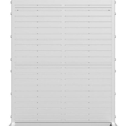73" X 35" White Striped Galvanized Metal Rectangular Planter Box HomeRoots