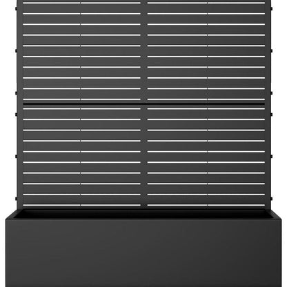 73" X 47" Black Striped Galvanized Metal Oval Planter Box HomeRoots