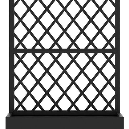 71" X 47" Black Geometric Galvanized Metal Oval Planter Box HomeRoots