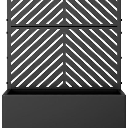 73" X 35" Black Striped Galvanized Metal Oval Planter Box HomeRoots