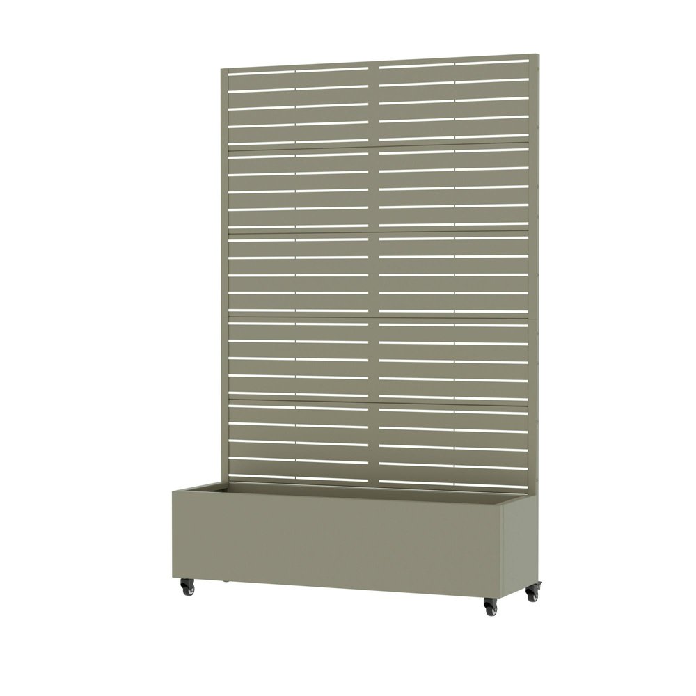 73" X 47" Gray Striped Galvanized Metal Rectangular Planter Box HomeRoots