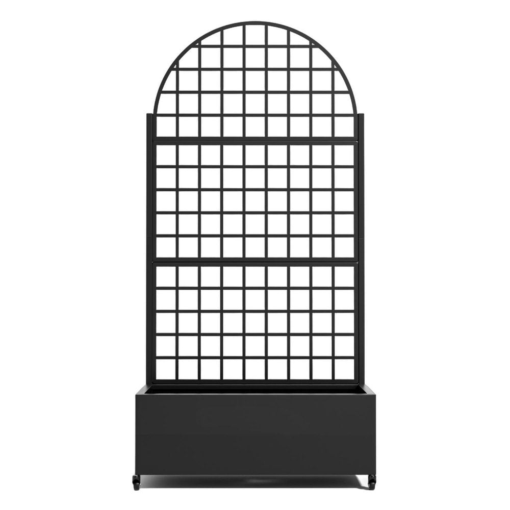 71" X 35" Black Geometric Galvanized Metal Oval Planter Box HomeRoots