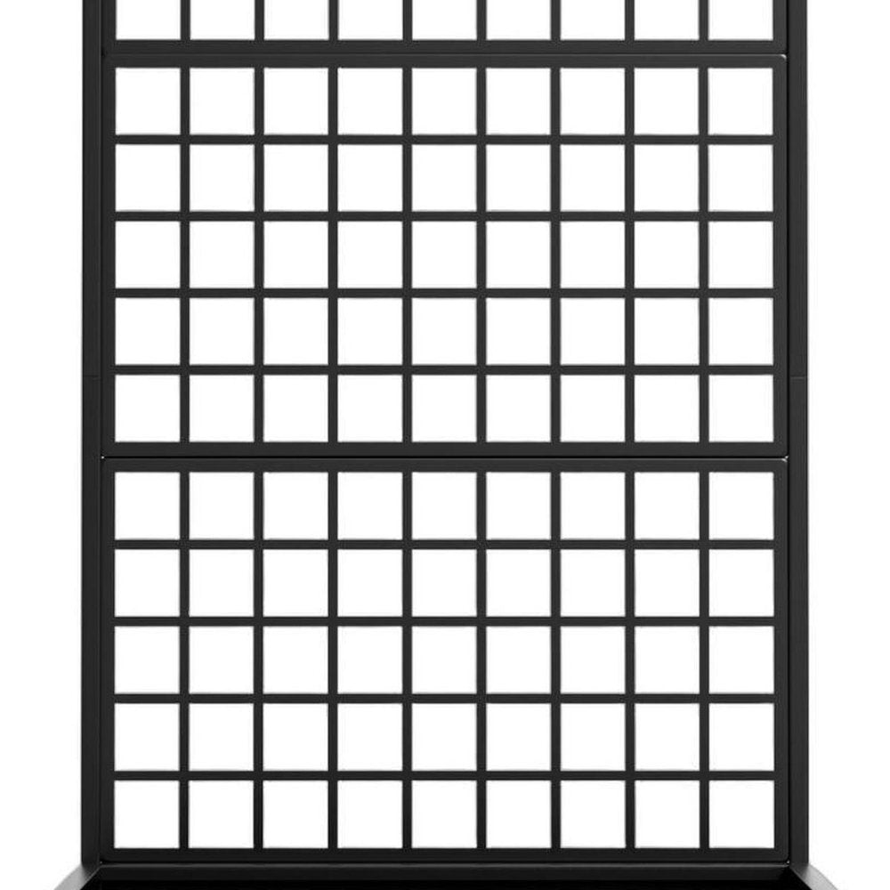 71" X 35" Black Geometric Galvanized Metal Oval Planter Box HomeRoots