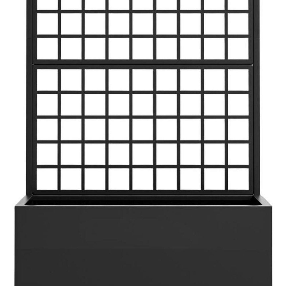 71" X 35" Black Geometric Galvanized Metal Oval Planter Box HomeRoots