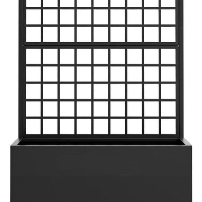 71" X 35" Black Geometric Galvanized Metal Oval Planter Box HomeRoots