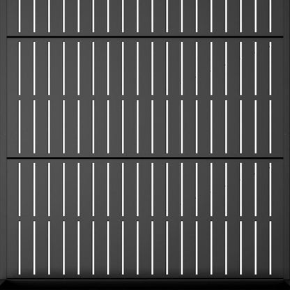 Set of Two Black Striped Galvanized Metal Rectangular Planter Box