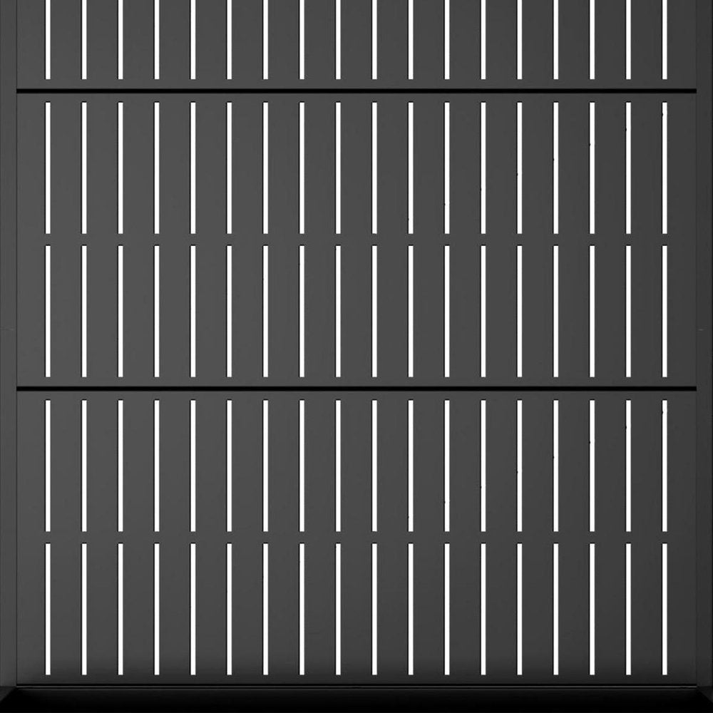 Set of Two Black Striped Galvanized Metal Rectangular Planter Box HomeRoots