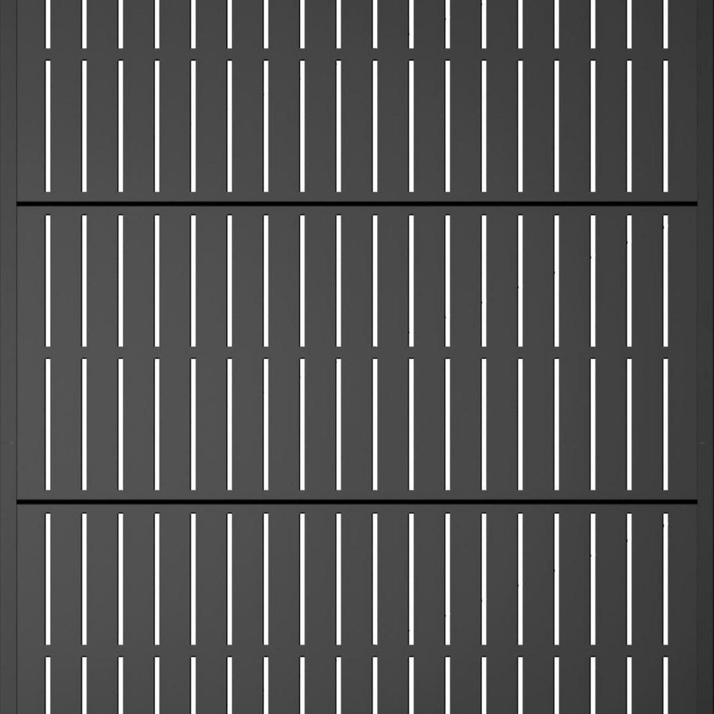 Set of Two Black Striped Galvanized Metal Rectangular Planter Box — view 5