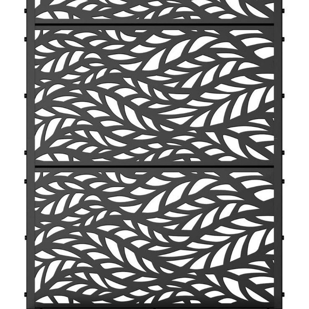 Set of Two Black Botanical Galvanized Metal Rectangular Planter Box — view 5