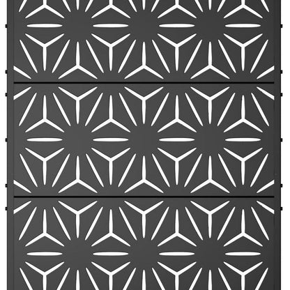 Set of Two Black Geometric Galvanized Metal Rectangular Planter Box