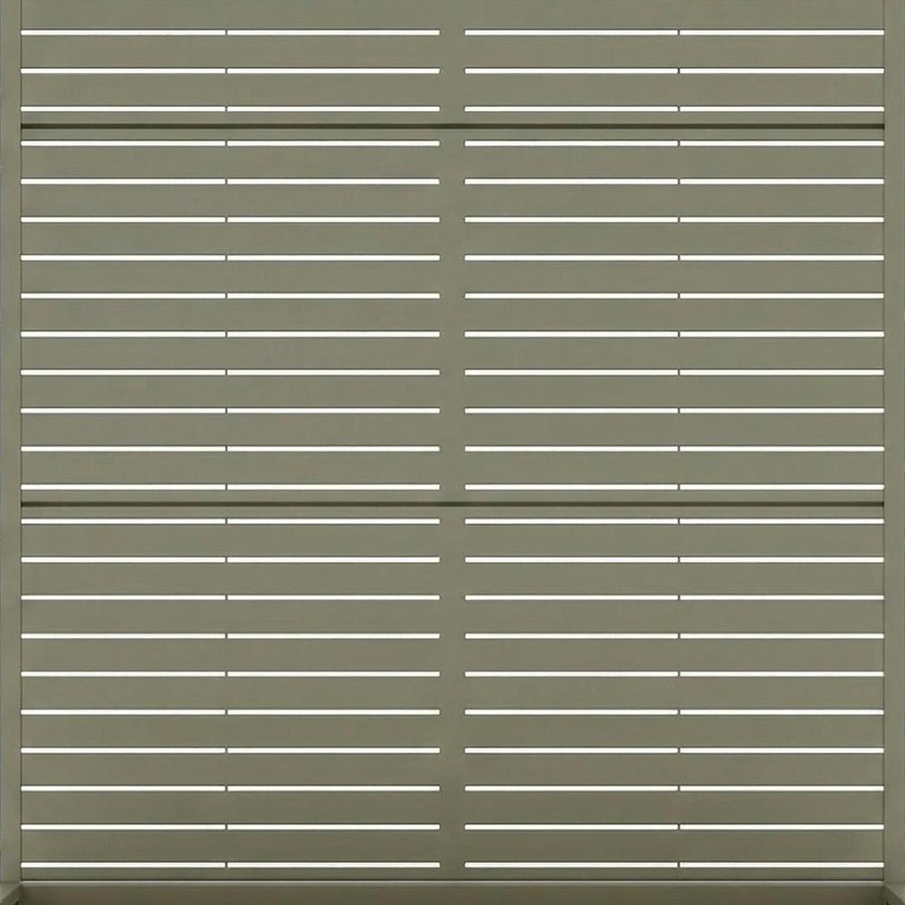 Set of Two Gray Striped Galvanized Metal Rectangular Planter Box — view 3