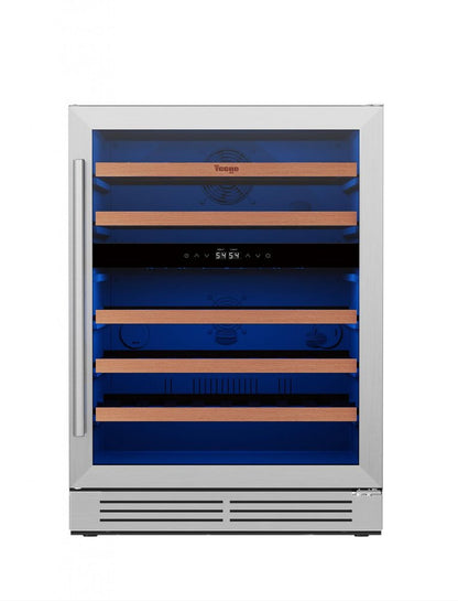 32" X 22" Silver and Black Metal Dual Compartment Wine Refrigerator HomeRoots