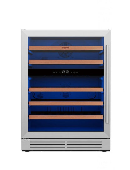 32" X 22" Silver and Black Metal Dual Compartment Wine Refrigerator HomeRoots