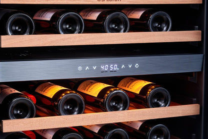 34" X 24" Clear and Silver Stainless Steel Dual Compartment Wine Refrigerator HomeRoots