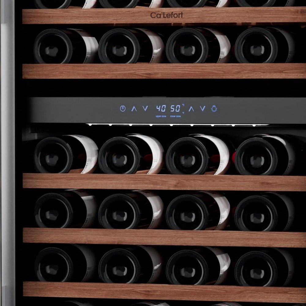 34" X 24" Clear and Silver Stainless Steel Dual Compartment Wine Refrigerator — view 8