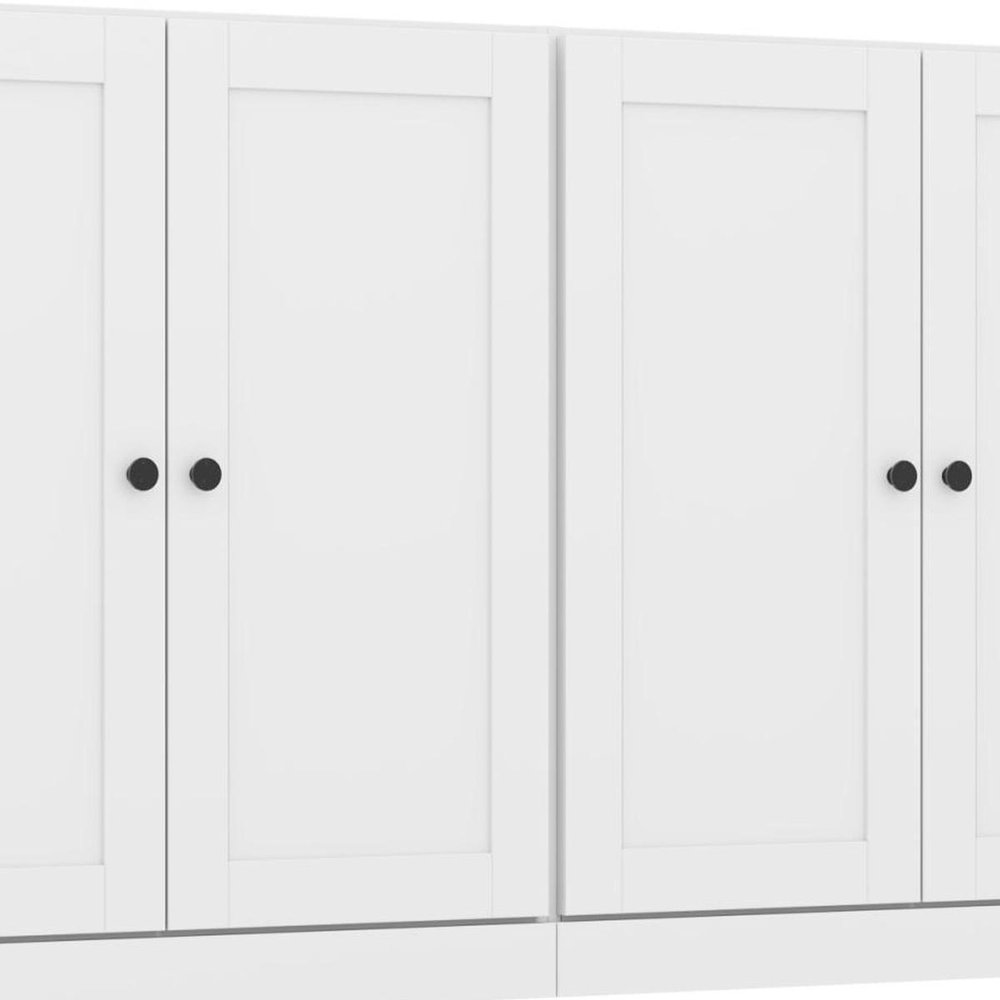 64" White Solid Wood Sideboard With Four Doors — view 5