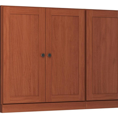 64" Coffee Solid Wood Sideboard With Four Doors HomeRoots