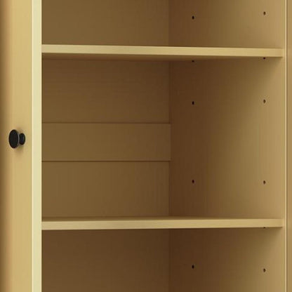 64" Yellow Solid Wood Sideboard With Four Doors