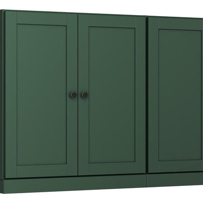 64" Green Solid Wood Sideboard With Four Doors