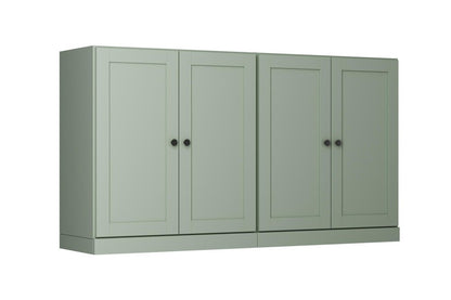 64" Sage Solid Wood Sideboard With Four Doors HomeRoots