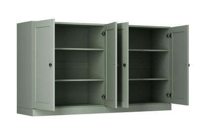 64" Sage Solid Wood Sideboard With Four Doors