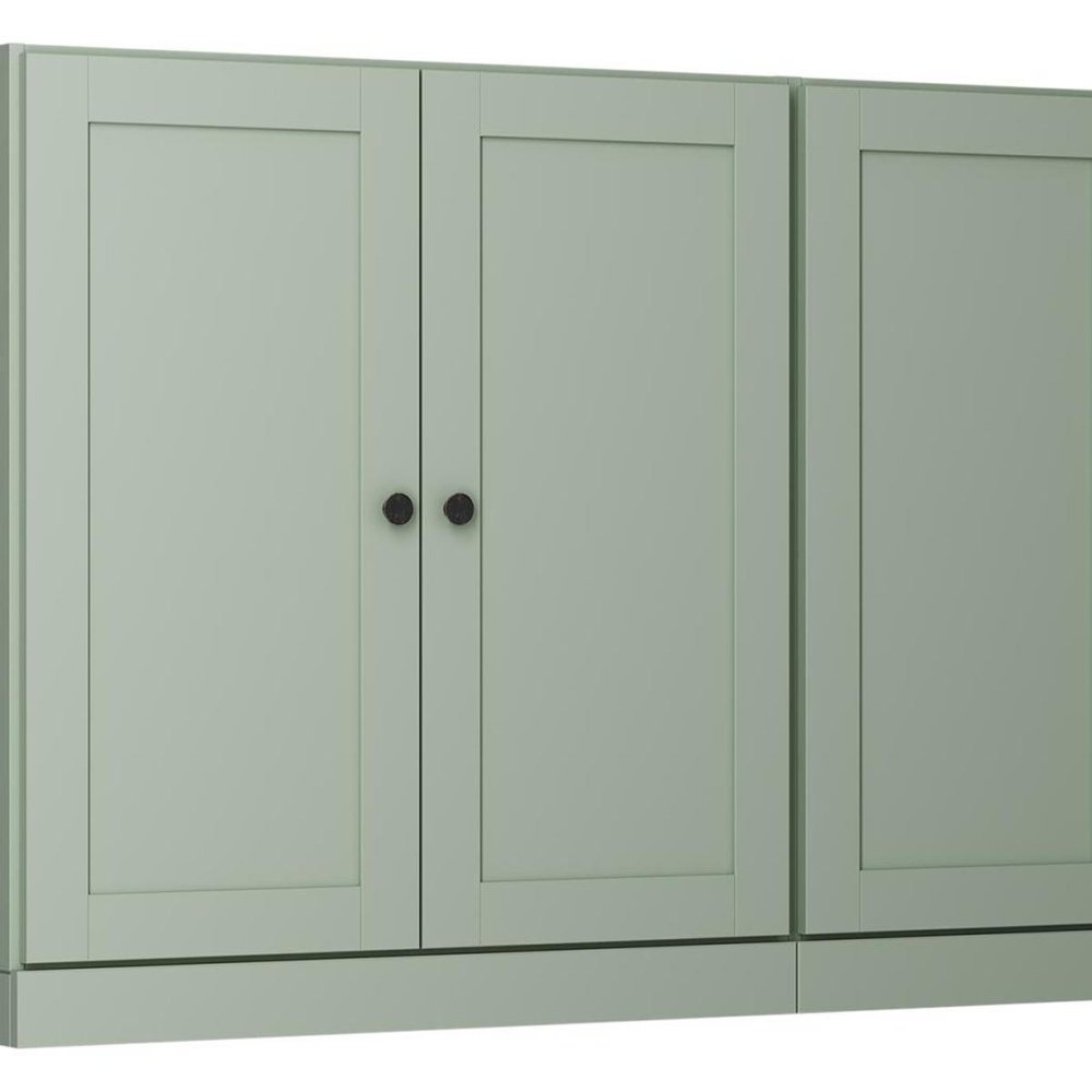 64" Sage Solid Wood Sideboard With Four Doors — view 3