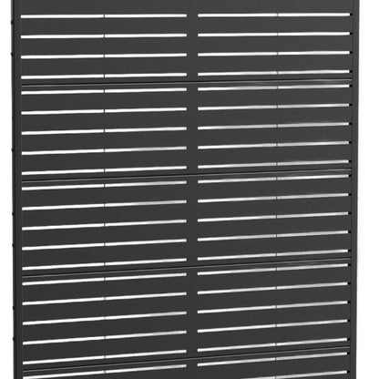 Set Of Two Black Abstract Steel 12 Outdoor Privacy Screen HomeRoots