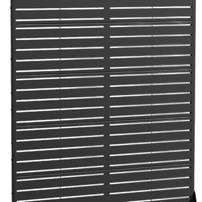 Set Of Two Black Abstract Steel 12 Outdoor Privacy Screen