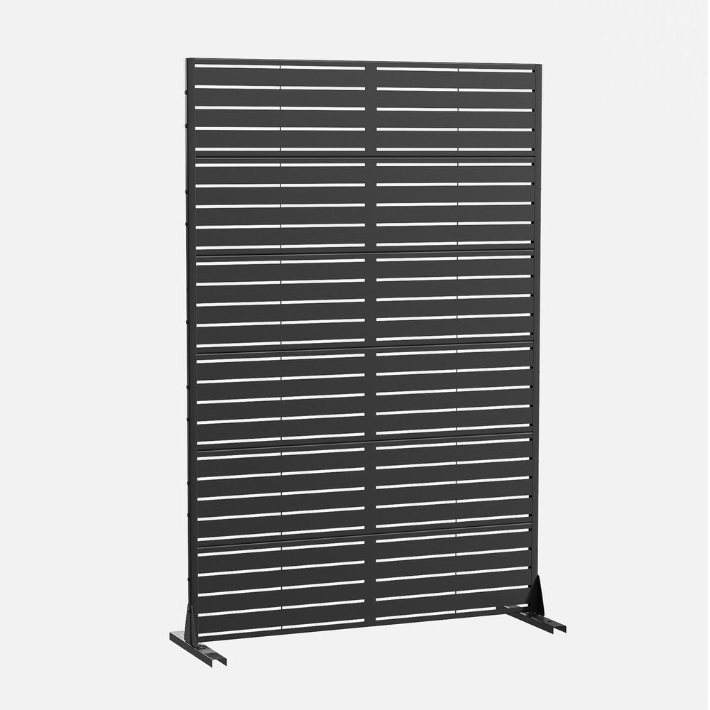 Set Of Two Black Abstract Steel 12 Outdoor Privacy Screen — view 5