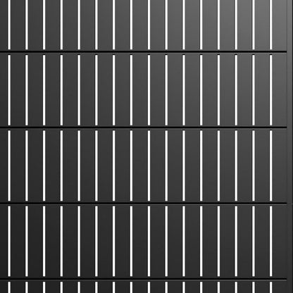 Set Of Two Black Abstract Steel 12 Outdoor Privacy Screen