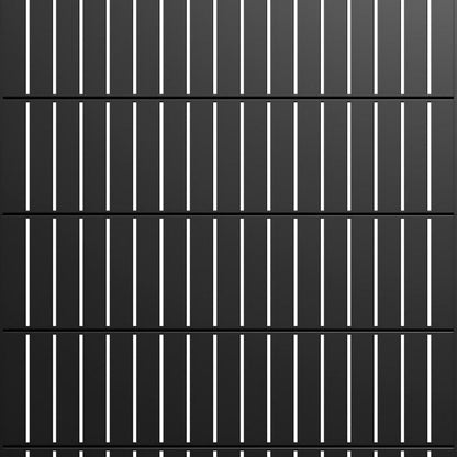 Set Of Two Black Abstract Steel 12 Outdoor Privacy Screen