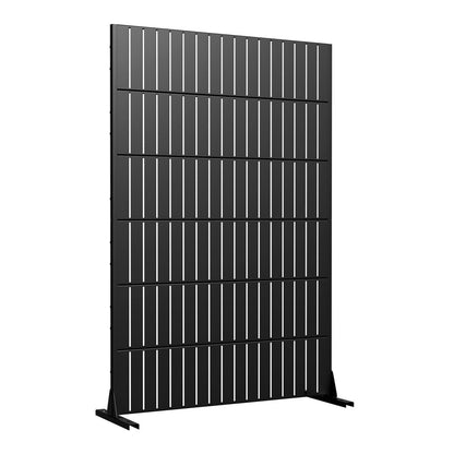 Set Of Two Black Abstract Steel 12 Outdoor Privacy Screen HomeRoots