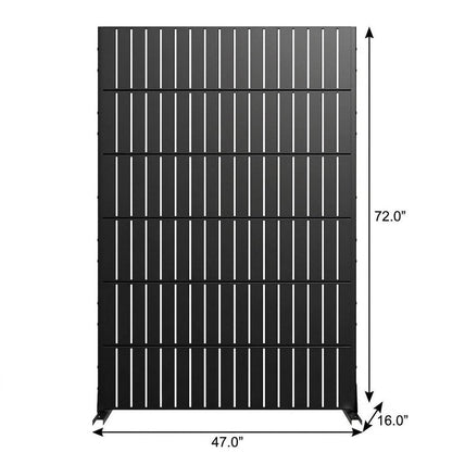 Set Of Two Black Abstract Steel 12 Outdoor Privacy Screen HomeRoots