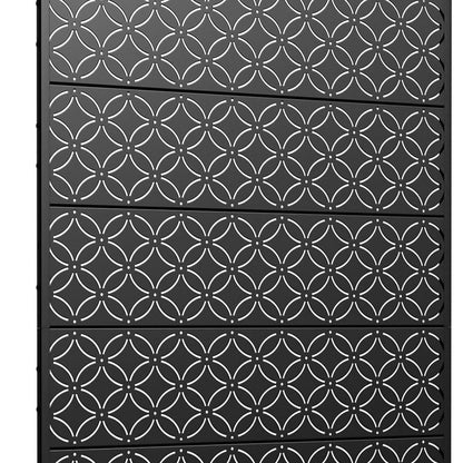 Set Of Two Black Abstract Steel 12 Outdoor Privacy Screen HomeRoots