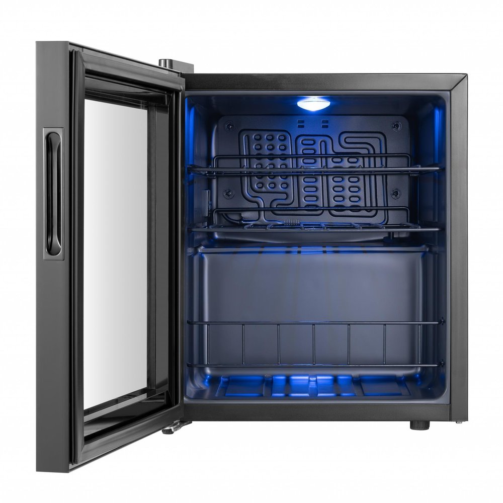 20" X 17" Clear and Black Metal Single Compartment Wine Refrigerator — view 5
