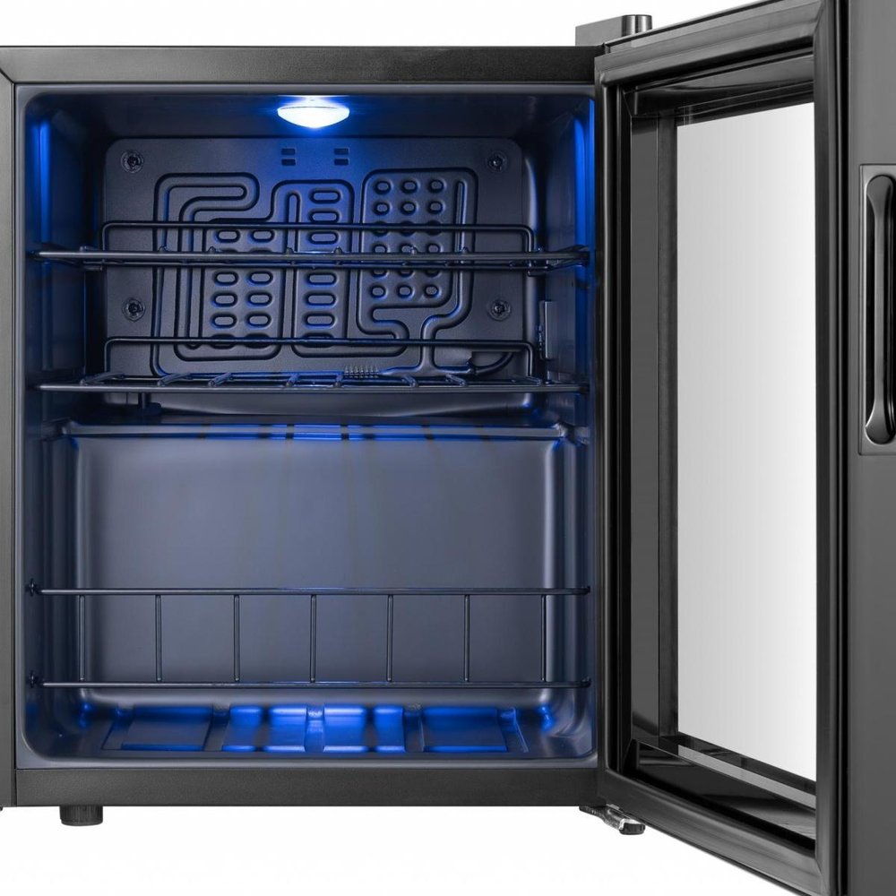 20" X 17" Clear and Black Metal Single Compartment Wine Refrigerator — view 3