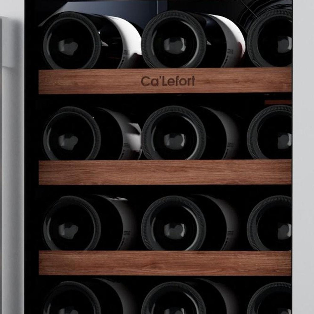 34" X 15" Clear and Silver Stainless Steel Single Compartment Wine Refrigerator HomeRoots