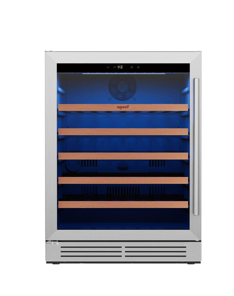 32" X 22" Silver and Black Metal Single Compartment Wine Refrigerator — view 8