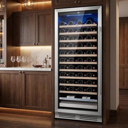 55" X 23" Clear And Black Metal Single Compartment Wine Refrigerator HomeRoots