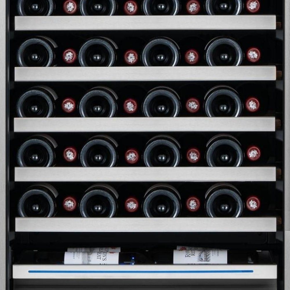 55" X 23" Clear And Black Metal Single Compartment Wine Refrigerator — view 6